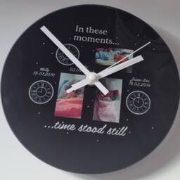 Personalised Photo Clock - in These Moments Time Stood Still Gift Ideas For Nans Grandads Thoughtful Christmas Birthday Fathers Gifts - thumbnail 2