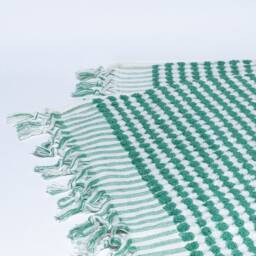 Green Cotton Towel Set, Turkish Bath Hand Towel, Bridesmaid Gift, Handwoven Peshtemal, Set - thumbnail 3