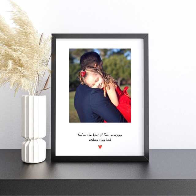 Daddy Print, Personalised Photo Frame For Daddy, Print From Child, Picture Fathers Day Birthday Gift - image 1