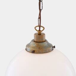 Yerevan Classic Opal Glass Globe Pendant Light 12 - thumbnail 2
