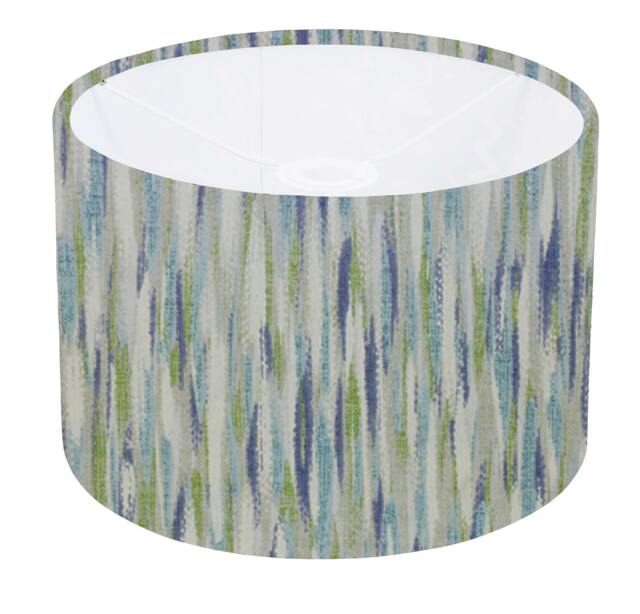 Impression Wasabi Green Abstract Drum Lampshade, Ceiling Pendant, Table Lampshade - image 1