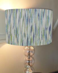 Impression Wasabi Green Abstract Drum Lampshade, Ceiling Pendant, Table Lampshade - thumbnail 4
