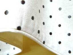 Kravet Larabee Dot Domino Embroidered Gray Polka Window Valance Scalloped Linen Blend Made To Order - thumbnail 3