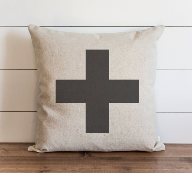 Swiss Cross 20 X Pillow Cover // Everyday Throw Gift Accent Cushion - image 1