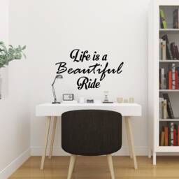 Life Is A Beautiful Ride Inspirational Motivational Wall Decal Quote Art Inspired Focus Positive Home Room Decor Encouragement 29x17 Inches - thumbnail 3