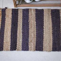 "Handmade Jute Hemp Rug Multicolor Indian Dhurrie - 1'4"" X 2'3" - thumbnail 3