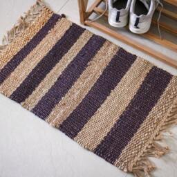 "Handmade Jute Hemp Rug Multicolor Indian Dhurrie - 1'4"" X 2'3" - thumbnail 2