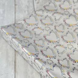 Floral Hearts Wedge Baby Changing Mat, Flowery Baby Changing Mat, Flower Heart Anti Roll Change Wedge Mat - thumbnail 2