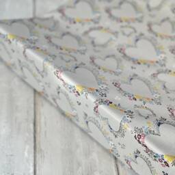 Floral Hearts Wedge Baby Changing Mat, Flowery Baby Changing Mat, Flower Heart Anti Roll Change Wedge Mat - thumbnail 3