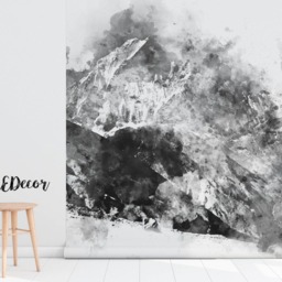 Abstract Mountains Landscape Removable Wallpaper, Wall Covering, Peel & Stick, Reusable, Self Adhesive, Decal, Mural, Decor #82 - thumbnail 2