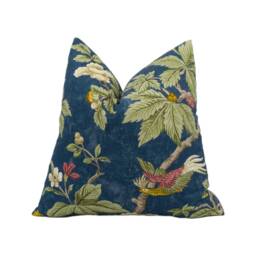 Sanderson - Lophura Navy Stunning Designer Cushion Cover Home D??cor Throw Pillow - thumbnail 1