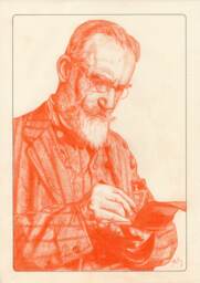 George Bernard Shaw Portrait Postcard - Irish Nobel Literature Laureate - thumbnail 1