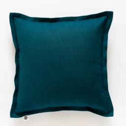 Patina Blue Linen Pillow Cover Custom Size Throw Pillowcase - thumbnail 2