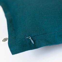 Patina Blue Linen Pillow Cover Custom Size Throw Pillowcase - thumbnail 4