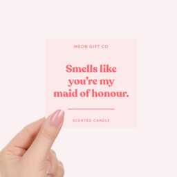 Funny Proposal Candle Gift For Maid Of Honour - Smells Like You're A Sticker - thumbnail 2