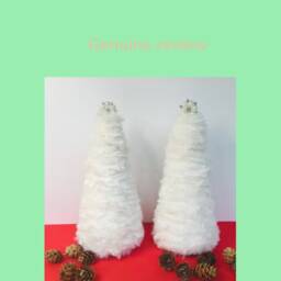 White Christmas Tree, Fluffy Trees, Furry Decoration, Ornament, Decor, White Decorations - thumbnail 2