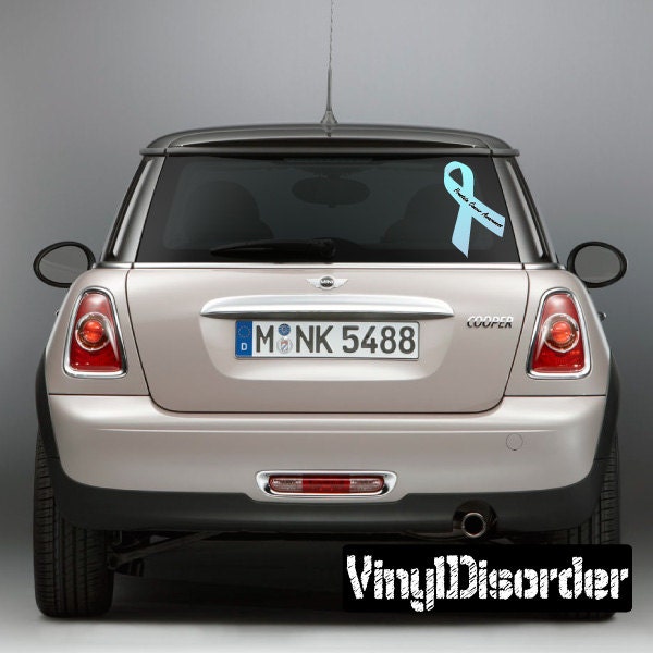 Prostate Cancer Awareness Ribbon Vinyl Wall Decal Or Car Sticker