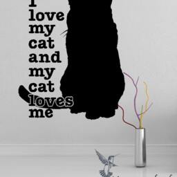 Cat Lover Wall Decal I Love My Vinyl Quote - thumbnail 2