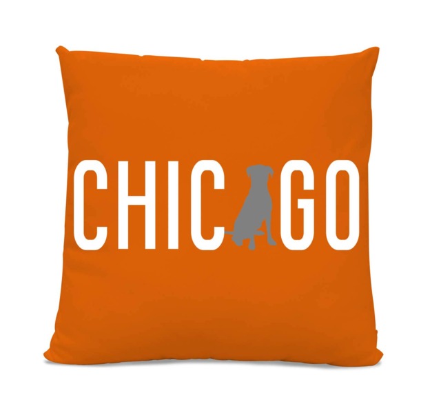 Chicago Labrador Pillow - Home Decor Lab Pillow Dog Breed Silhouette Home Decor Dog Orange - image 1