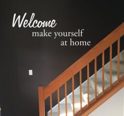 Home Welcome Sign, Make Yourself At Wall Decal Decor, Entrance Decor Ideas - thumbnail 1