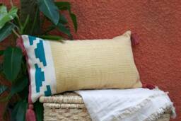 Plateau Lumbar Handmade Kilim Pillow Cover Pastel Throw Pillow Cotton 20x20 26x26 Woven Pillowcases Mothers Day Gift Coral Pink Yellow