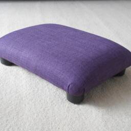 Cadbury Purple Footrest Small Upholstered Foot Stool, Handmade. Ud - thumbnail 4
