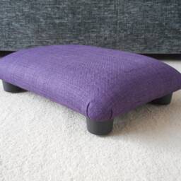 Cadbury Purple Footrest Small Upholstered Foot Stool, Handmade. Ud - thumbnail 2