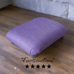 Cadbury Purple Footrest Small Upholstered Foot Stool, Handmade. Ud