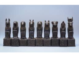 Ancient Gods, Anubis, Seth, Thoth, Bastet, Hathor, Khnum, Sobek, Apep, Taweret, Egyptian Statues Made in Egypt - thumbnail 1