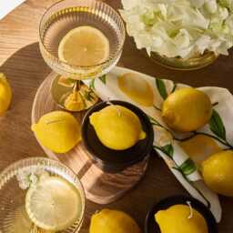 Lemon Pillar Candles Set Of 2 Soy Wax Citrus Candles - thumbnail 3