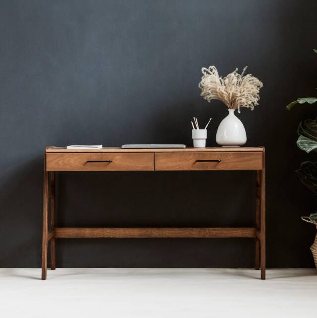 Mid Century Modern Desk For Office, Minimalist Computer, Desk, Scandinavian Desk, Wooden Office Custom Desk - image 1