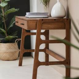 Mid Century Modern Desk For Office, Minimalist Computer, Desk, Scandinavian Desk, Wooden Office Custom Desk - thumbnail 2