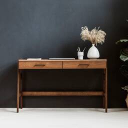 Mid Century Modern Desk For Office, Minimalist Computer, Desk, Scandinavian Desk, Wooden Office Custom Desk - thumbnail 1