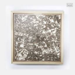 Glasgow Wooden Street Map - Laser Cut Minimalist Framed Wall Art - thumbnail 1