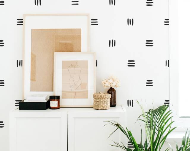 Line Wall Decals - Modern Stickers, Boho Nursery Decor, Kids Room Art, Scandinavian Home Decor - image 1