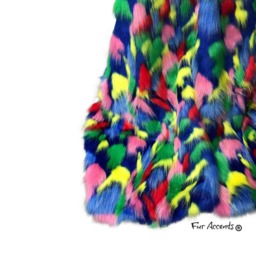 Rainbow Stained Glass Plush Faux Fur Throw Blanket - thumbnail 2