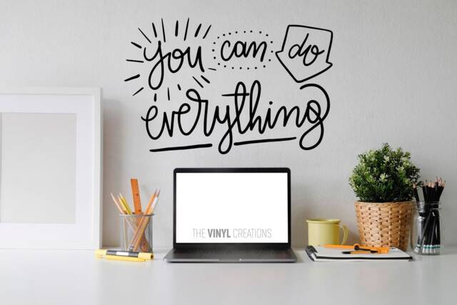 You Can Do Everything Wall Art, Motivational Quote, Office Decor, Bedroom Sticker, Inspirational - Thevinylcreations - image 1