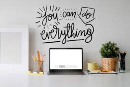 You Can Do Everything Wall Art, Motivational Quote, Office Decor, Bedroom Sticker, Inspirational - Thevinylcreations - thumbnail 1