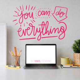 You Can Do Everything Wall Art, Motivational Quote, Office Decor, Bedroom Sticker, Inspirational - Thevinylcreations - thumbnail 3