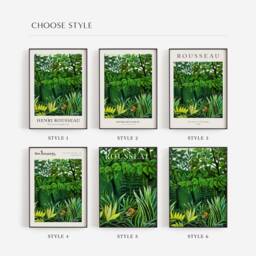 Rousseau Rainforest Lion Wall Decor, Wild Animal Poster, Exotic Jungle Art Canvas, Nature Painting, Botanical Exhibition Print, Digital - thumbnail 2