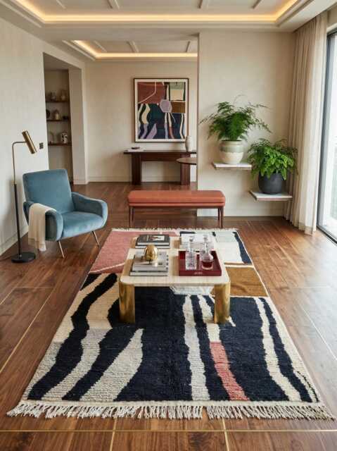 Colorful Boujaad Moroccan Rug, Handmade Wool Berber Carpet, Boho Home Decor - image 1