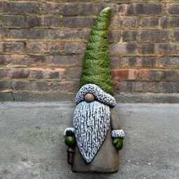 Holiday Gnome Sculpture Christmas Cement Dwarf Statue Outdoor Stone Elf Figurine Handmade Ornament Concrete Yard Decor Xmas Gift