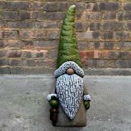Holiday Gnome Sculpture Christmas Cement Dwarf Statue Outdoor Stone Elf Figurine Handmade Ornament Concrete Yard Decor Xmas Gift - thumbnail 2