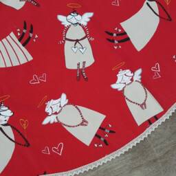 Christmas Tree Skirt Decor Holiday Scandinavian Gift Ornament Angel Swedish Nordic - thumbnail 4
