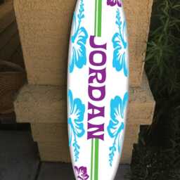 Custom Surfboard Wall Hanging Hawaiian Beach Decor - 48 - thumbnail 2