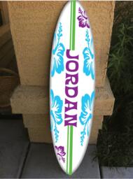Custom Surfboard Wall Hanging Hawaiian Beach Decor - 48 - thumbnail 1