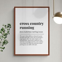 Cross Country Running Funny Definition Sport Gift Wall Art Print - thumbnail 2