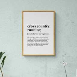 Cross Country Running Funny Definition Sport Gift Wall Art Print - thumbnail 3