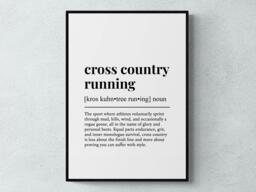 Cross Country Running Funny Definition Sport Gift Wall Art Print - thumbnail 1