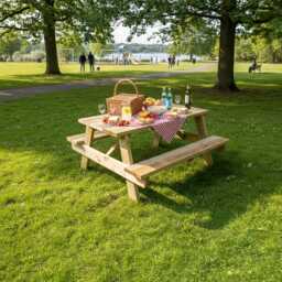 Garden Picnic Bench Pressure Treated Table And